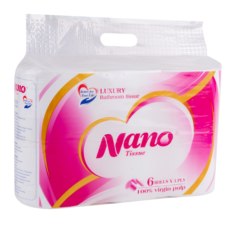 Giấy vệ sinh Nano không lõi 6 cuộn