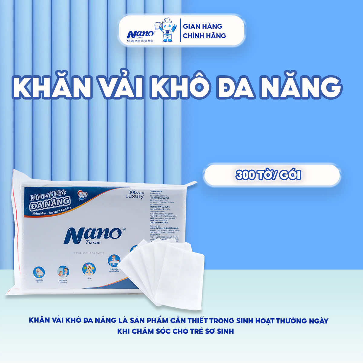 Khăn vải khô đa năng Nano