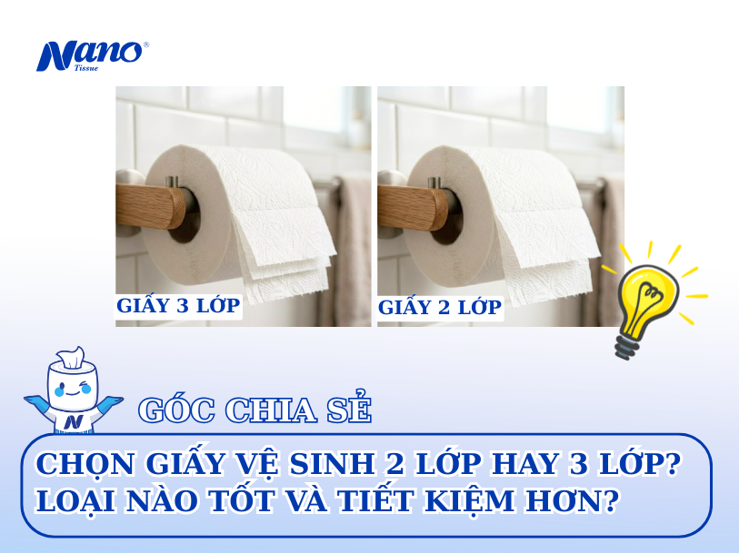Nên chọn giấy vệ sinh 2 lớp hay 3 lớp? Loại nào tốt và tiết kiệm hơn?