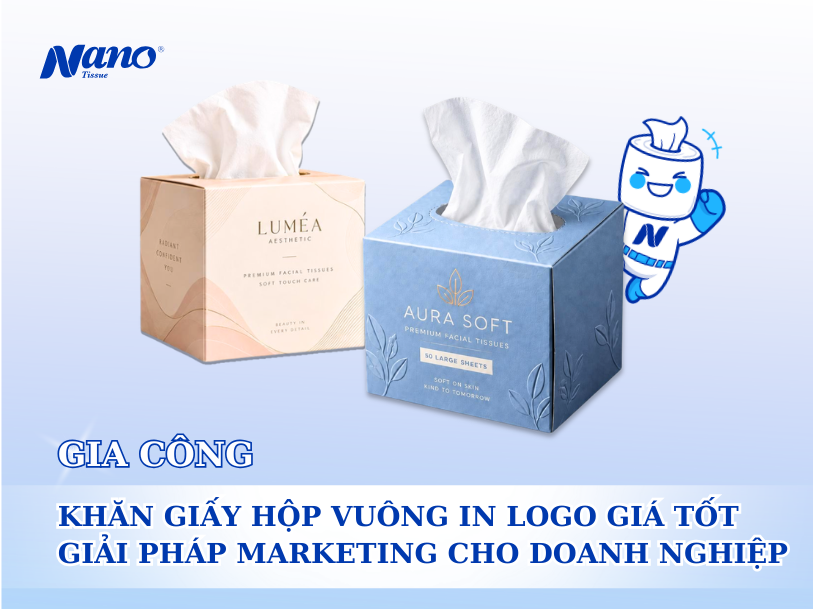 Khăn Giấy Hộp Vuông In Logo Đẹp, Giá Tốt - Giải Pháp Marketing Giá Rẻ Cho Doanh Nghiệp