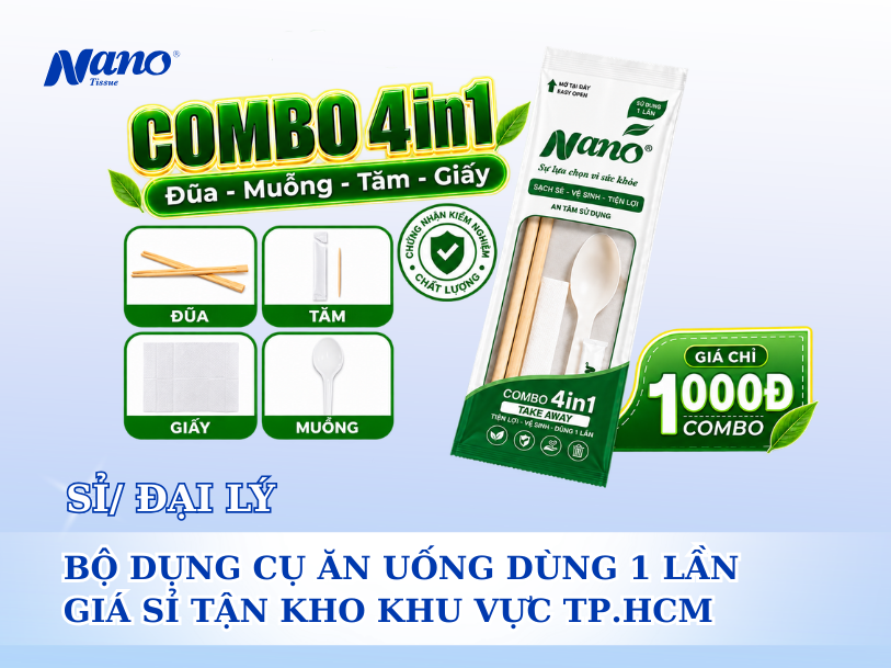 Bộ Dụng Cụ Ăn Uống Dùng 1 Lần Giá Sỉ