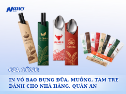 In Vỏ Bao Đựng Đũa, Muỗng, Tăm Tre Dành Cho Nhà Hàng