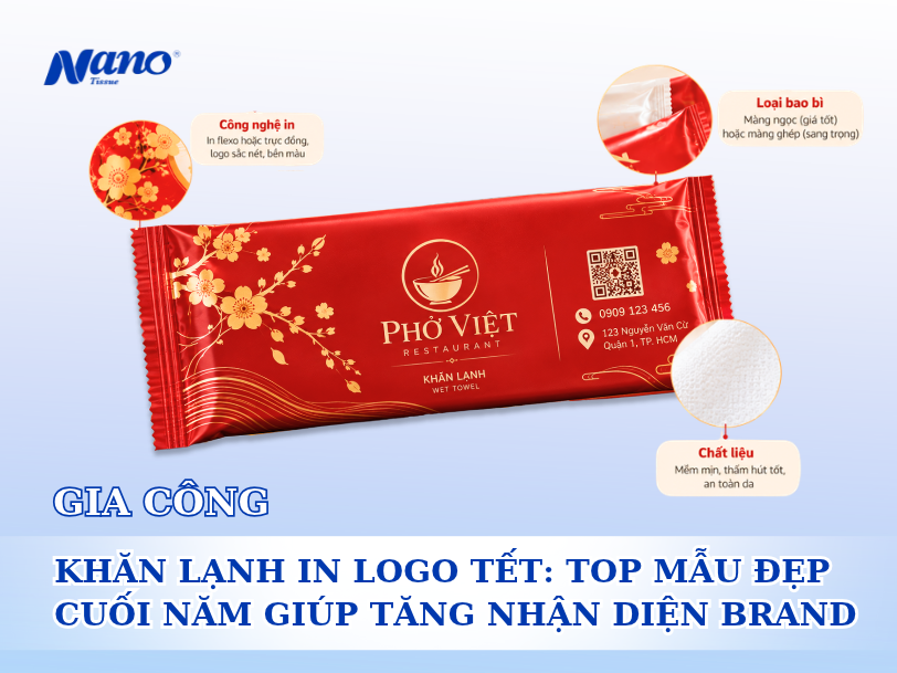 Khăn Lạnh In Logo Tết: Top Mẫu Đẹp Cuối Năm Giúp Tăng Nhận Diện Thương Hiệu